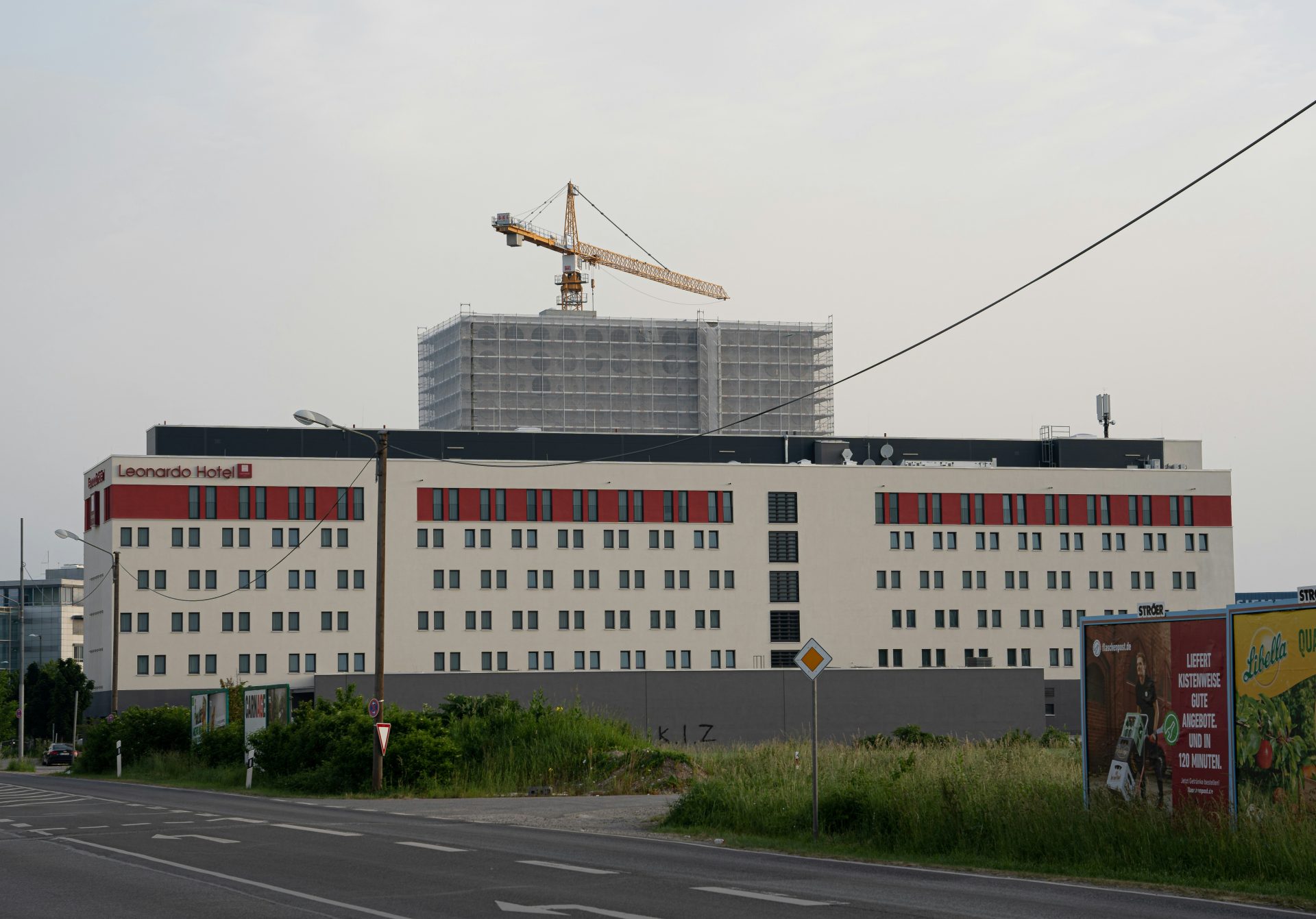 white and red concrete building